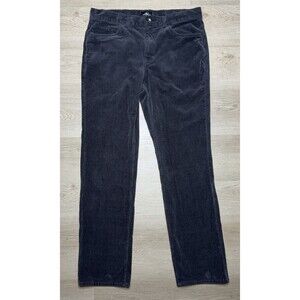 O’Neill Gray Corduroy Pants Size 34x30 Straight Stretch Comfort Dark Wash